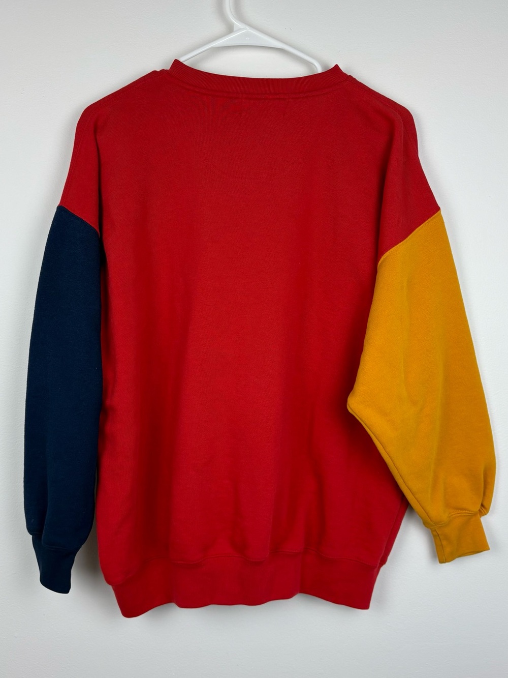 Vintage Limited Too Red Colorblock Crewneck Sweatshirt Gently Distressed 80s 90s - Picture 8 of 10